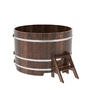 Купель BentWood круглая из лиственницы (D=1,50 м.), h=1 м. Мореная Премиум в наличии на сайте фото - 1 BentWood круглая из лиственницы (D=1,50 м.), h=1 м. Мореная Премиум купель фото фото - 1